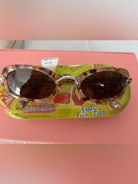 Brighton Romeo & Juliet Tortoiseshell Oval Sunglasses with Brown Lenses